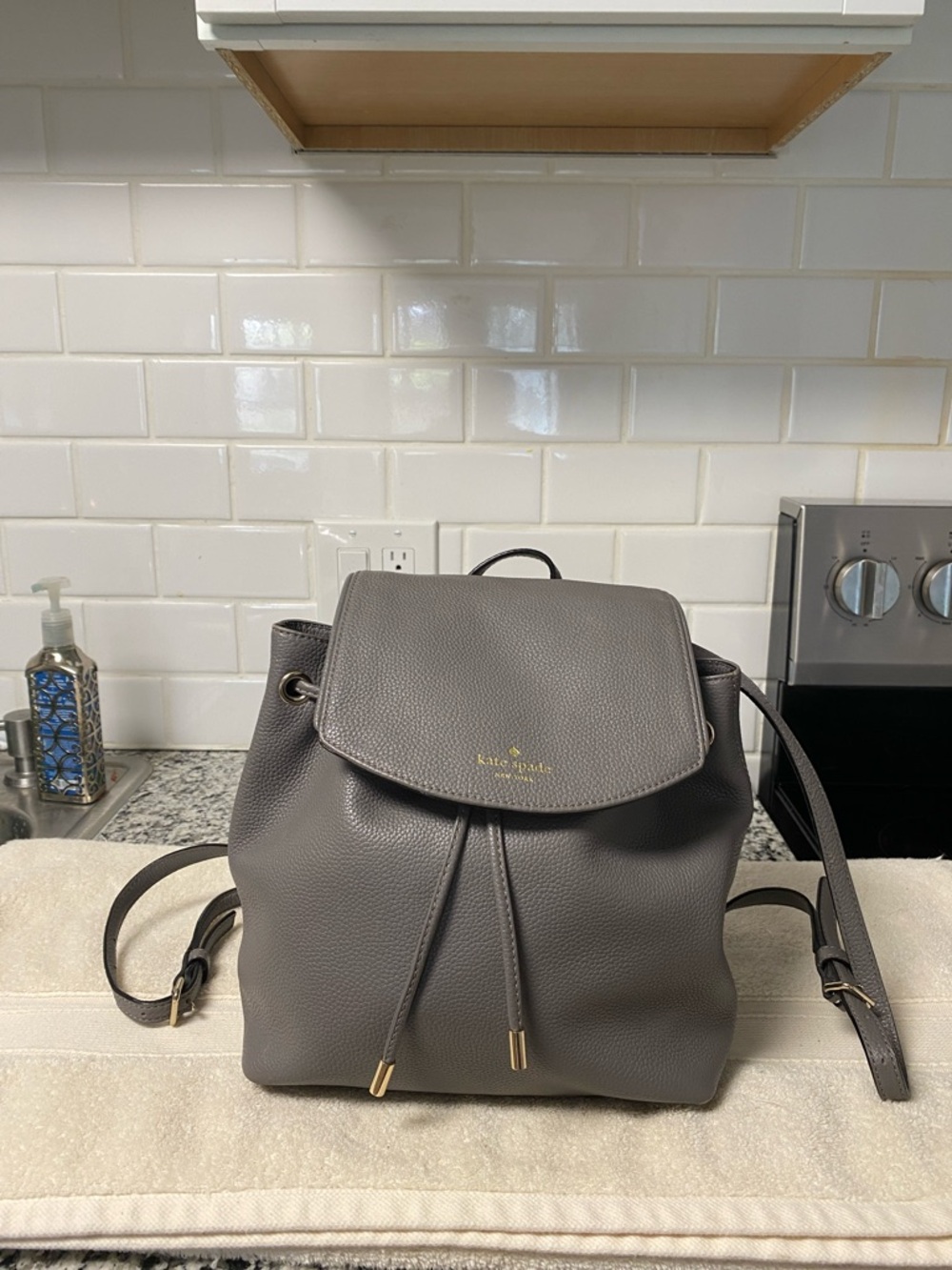 Kate Spade bucket, drawstring, backpack purse